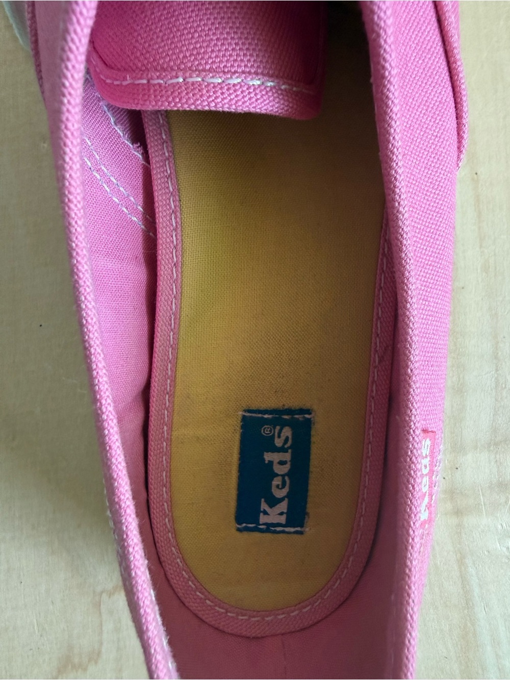 Women’s Keds Pink Canvas Low-Top Sneakers with White Laces - Picture 6 of 11